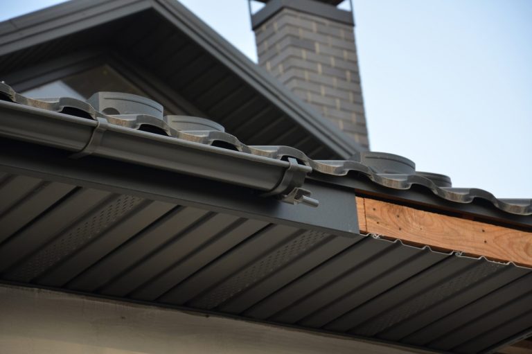 Rain gutter, roof overhang, soffits repair